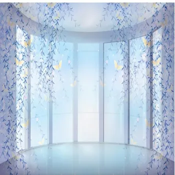 wellyu Egyéni nagyméretű freskók világos lila fonott fantasztikus 3D-s háttér fali tapéta cucc de parede para quarto Kép