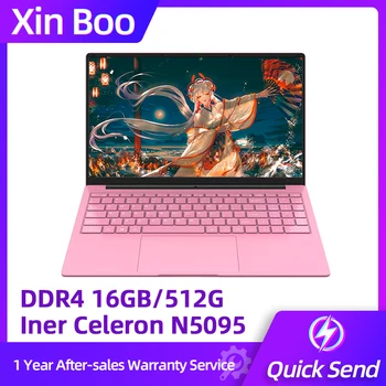 XINBOO 15.6 inch-es Intel Celeron N5095 Ultra Könnyű Laptop 16GB RAM 512 1 tb-os SSD Hordozható laptop billentyűzet háttérvilágítással Kép