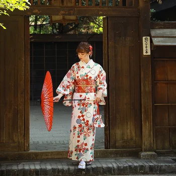 Yukata Női Kimonó Nő 2019 Japán Kimonó Hagyományos Ruha Obi Haori Japán Cosplay Ruha Gésa Jelmez FF2354 Kép