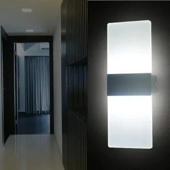 Ágynemű Szoba Modern, Egyszerű, Fali Lámpák Hálószoba LED Akril Fali Lámpák Nappali AC85-265 Erkély Lámpa Beltéri Világítás Kép