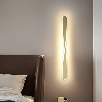 Északi Kreatív LED Spirál Fali Lámpák Tanulmány Nappali, Hálószoba, ágy melletti Folyosó Beltéri Világítás Medál lakberendezés Világítás Kép