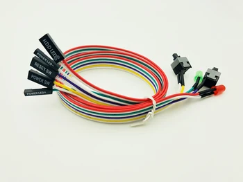 Új Eladó PC Esetben, Piros, Zöld, LED Lámpa ATX Tápegység Reset HDD Kapcsoló Vezető Alaplap hálózati Kábel BTC Bányász Antminer Bányászati Kép