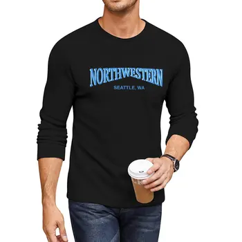 Új fv északnyugati Hosszú Póló fiúk póló fenséges póló nehézsúlyú póló plusz méretű felsők férfi grafikus póló, vicces Kép