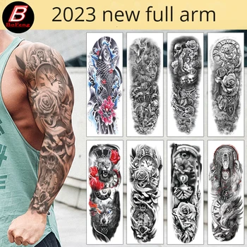 Új férfiak, illetve a nők teljes élesítés teljes élesítés tetoválás vízálló tetoválás szimuláció ideiglenes tetoválás matrica mérete:170*480 mm Kép