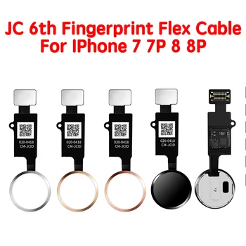 Új JC 6 Generáció Home Gomb Flex iPhone 7 8 Plusz SE Egyetemes Vissza Vissza Funkció Megoldás Nincs Bluetooth Rövid Flex Kép