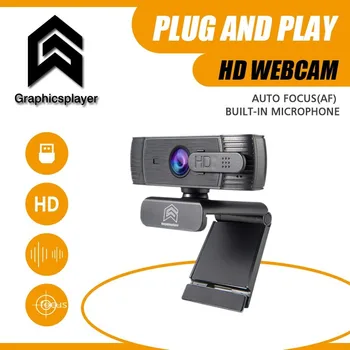 Új számítógép, webkamera autofókusz 1080P HDcamera beépített mikrofon USB videó objektívvédőt Kép