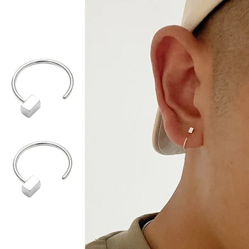 Új Trend Ékszer Divat Egyszerű Négyzet Geometria Kis Személyiség Piercing Csepp Fülbevaló Fülbevaló Fülbevaló Női Fél Kép